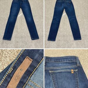 Joe’s womens skinny ankle jeans sz 28 mid rise dark wash blue jeans stretch